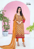 SANA SARA 3PC EMBROIDERED CAMBRIC WITH CUTWORK CHIFFON DUPATTA SERIES