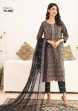 SANA SARA 3PC EMBROIDERED CAMBRIC WITH CUTWORK CHIFFON DUPATTA SERIES