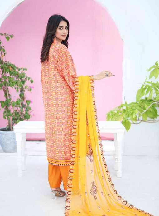 SANA SARA 3PC EMBROIDERED CAMBRIC WITH CUTWORK CHIFFON DUPATTA SERIES