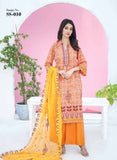 SANA SARA 3PC EMBROIDERED CAMBRIC WITH CUTWORK CHIFFON DUPATTA SERIES