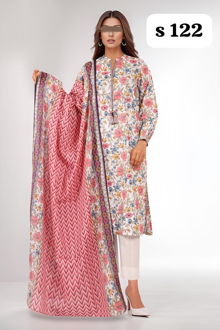 SAYA - Unstitched Printed Lawn 3 Piece