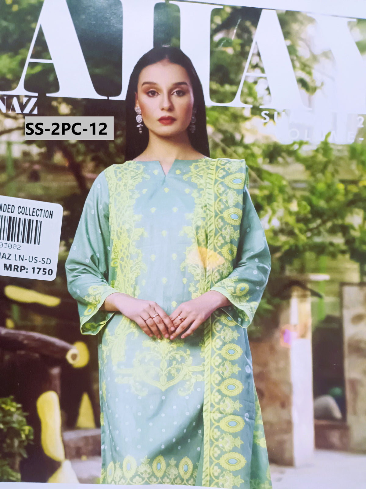 MAHAY SANA SAFINAZ - Unstitched Printed 2pc Lawn - Shirt Dupatta