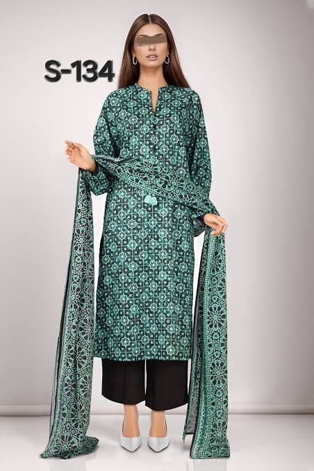 SAYA - Unstitched Printed Lawn 3 Piece