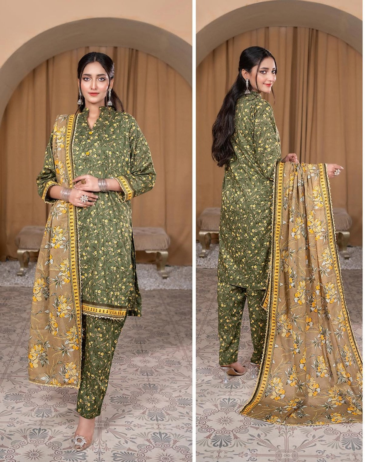 ZESH - Unstitched Same Print 3 Piece Lawn