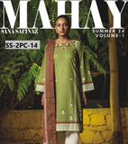 MAHAY SANA SAFINAZ - Unstitched Printed 2pc Lawn - Shirt Dupatta