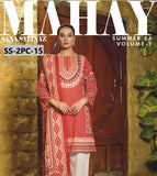 MAHAY SANA SAFINAZ - Unstitched Printed 2pc Lawn - Shirt Dupatta