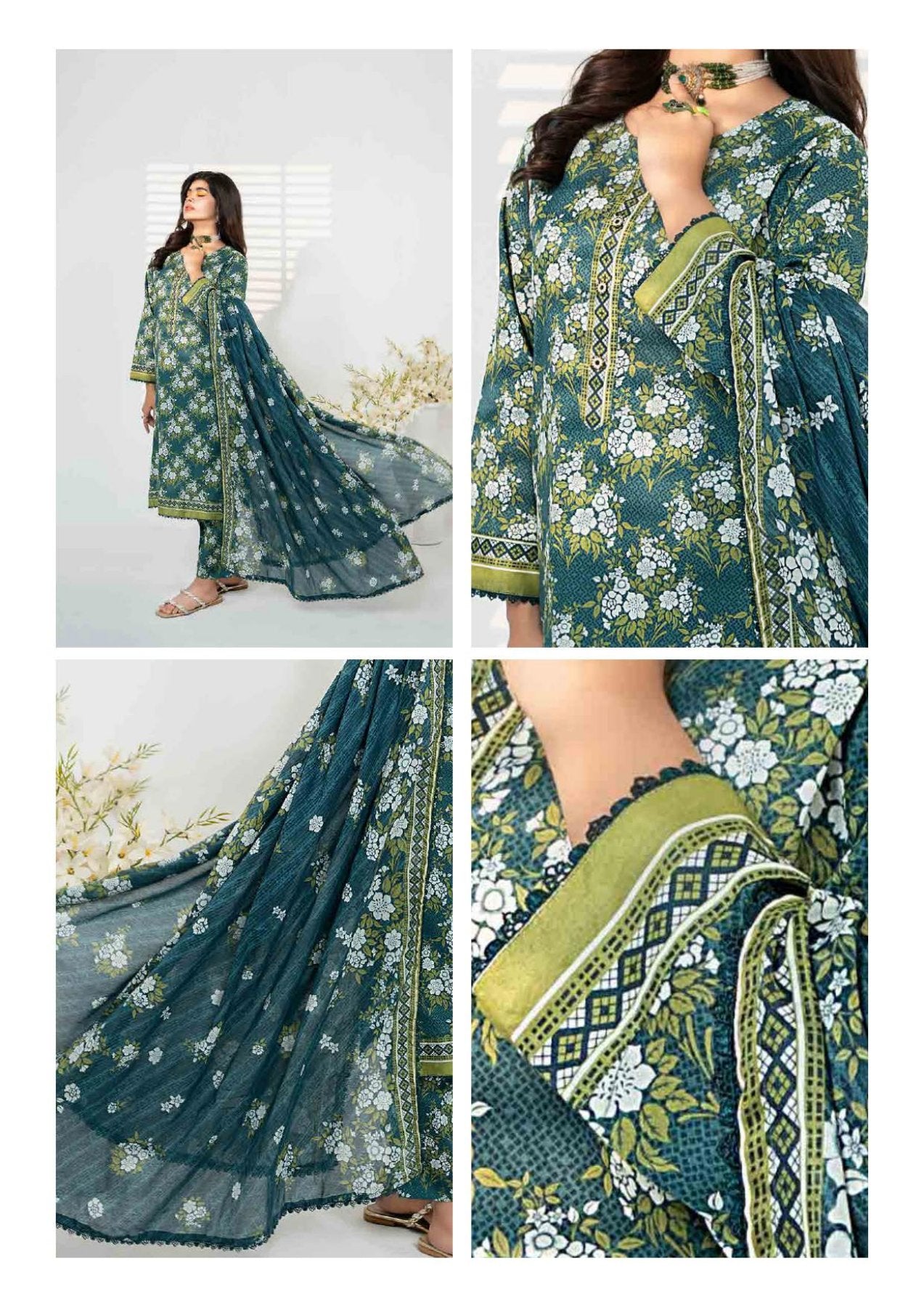 ZESH - Unstitched Same Print 3 Piece Lawn