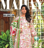 MAHAY SANA SAFINAZ - Unstitched Printed 2pc Lawn - Shirt Dupatta