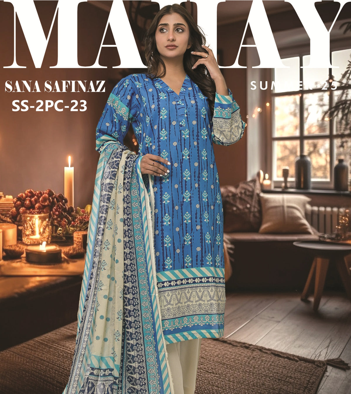 MAHAY BY SANA SAFINAZ 2PC LAWN SHIRT DUPATTA