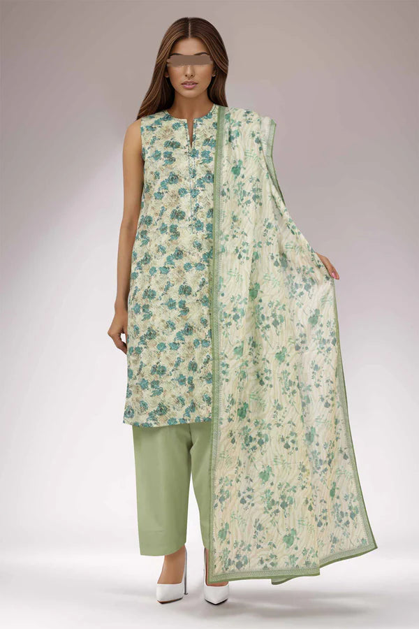 SAYA - Unstitched Printed Lawn 3 Piece