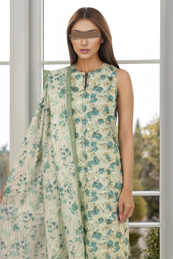 SAYA - Unstitched Printed Lawn 3 Piece