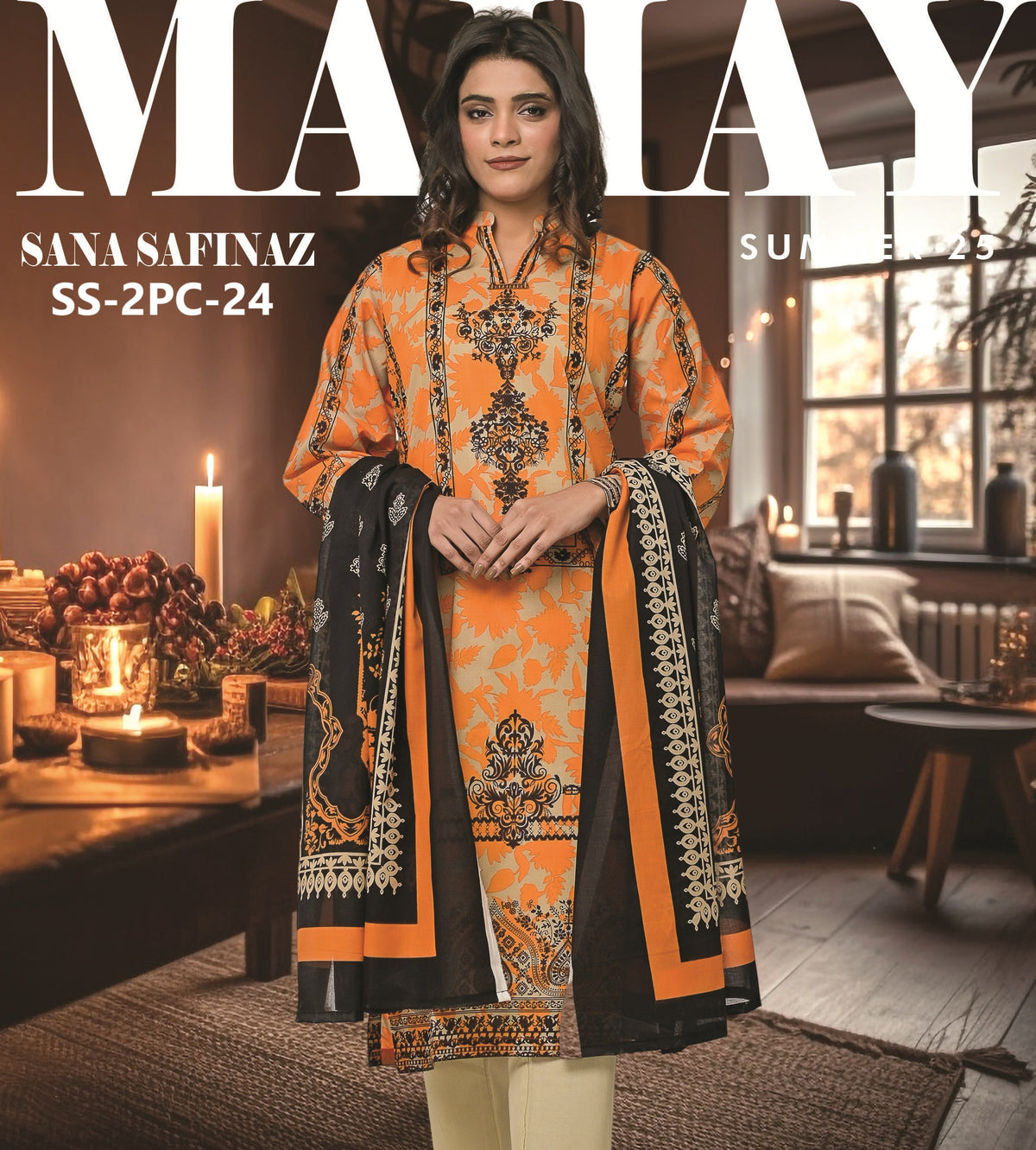 MAHAY BY SANA SAFINAZ 2PC LAWN SHIRT DUPATTA