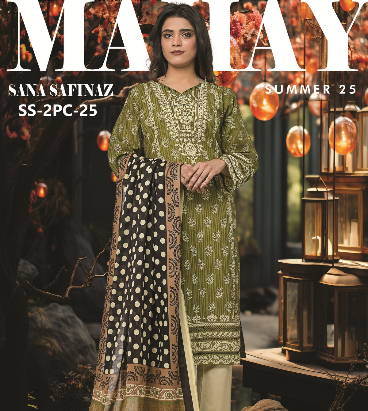 MAHAY BY SANA SAFINAZ 2PC LAWN SHIRT DUPATTA