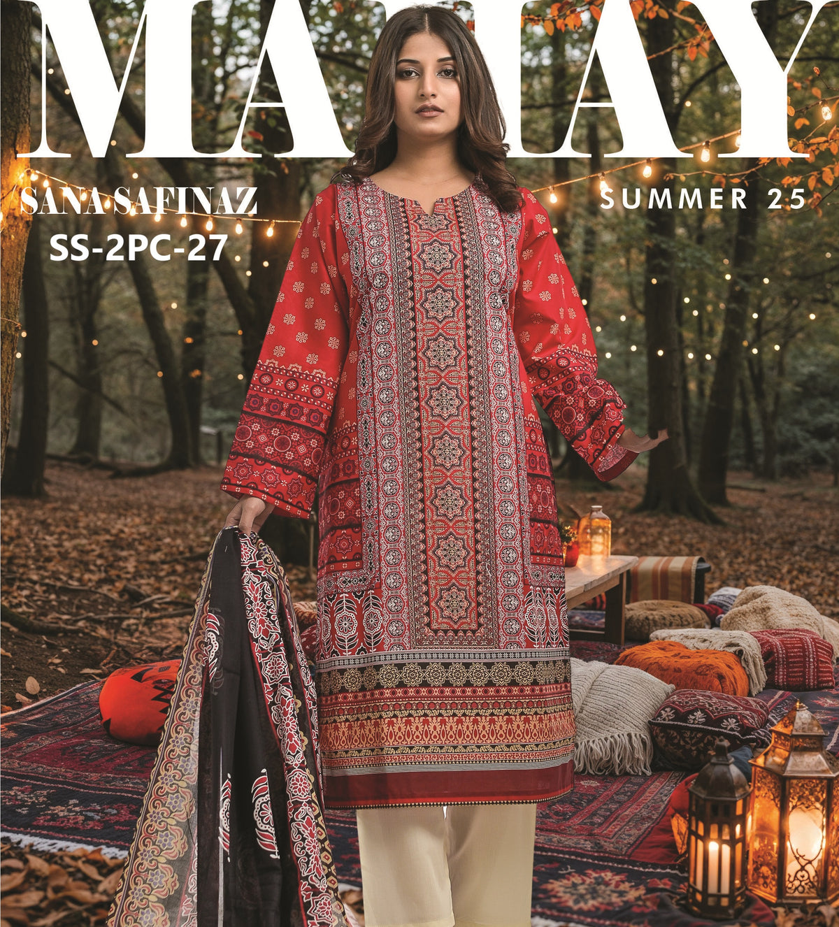 MAHAY BY SANA SAFINAZ 2PC LAWN SHIRT DUPATTA