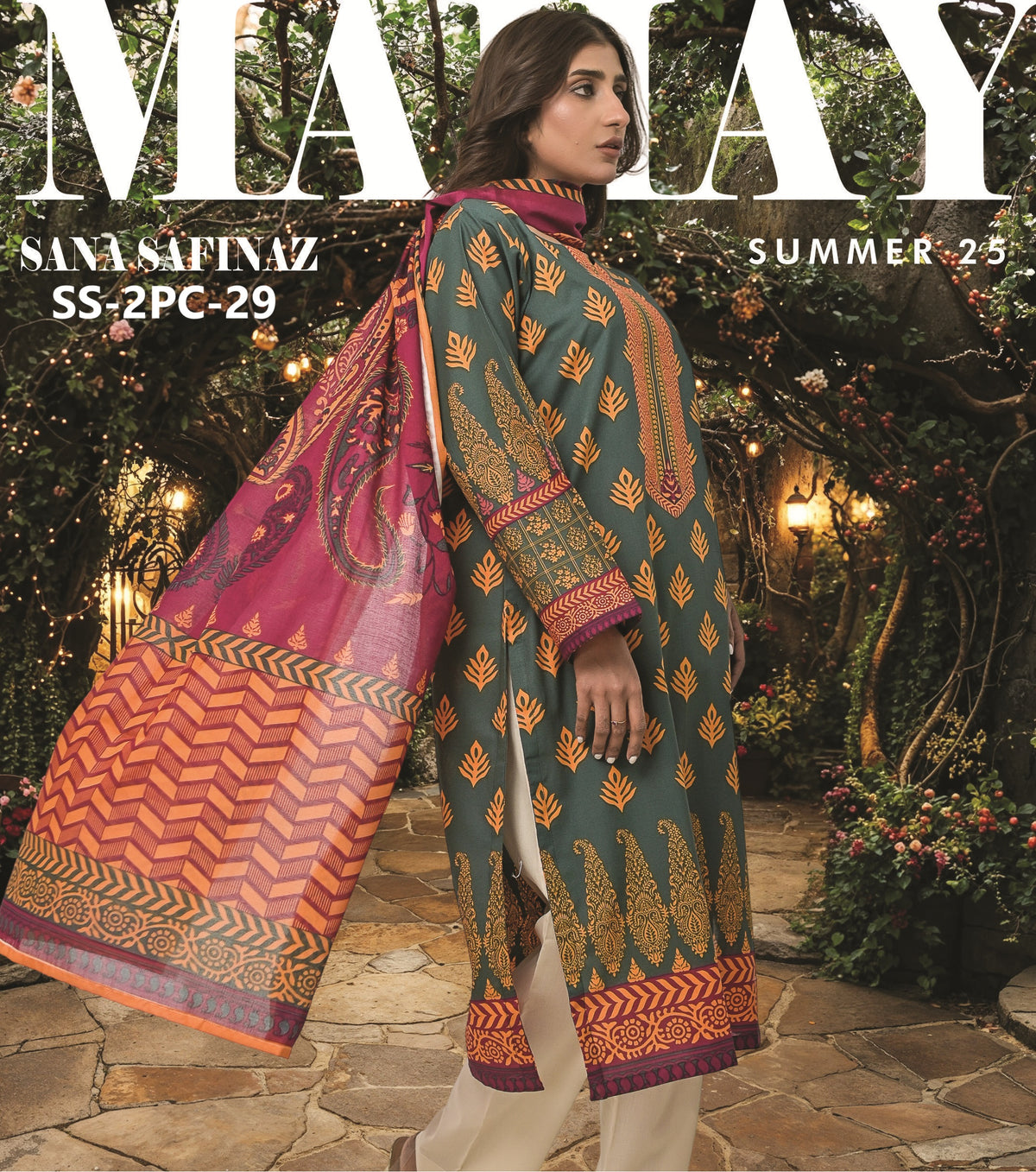 MAHAY BY SANA SAFINAZ 2PC LAWN SHIRT DUPATTA