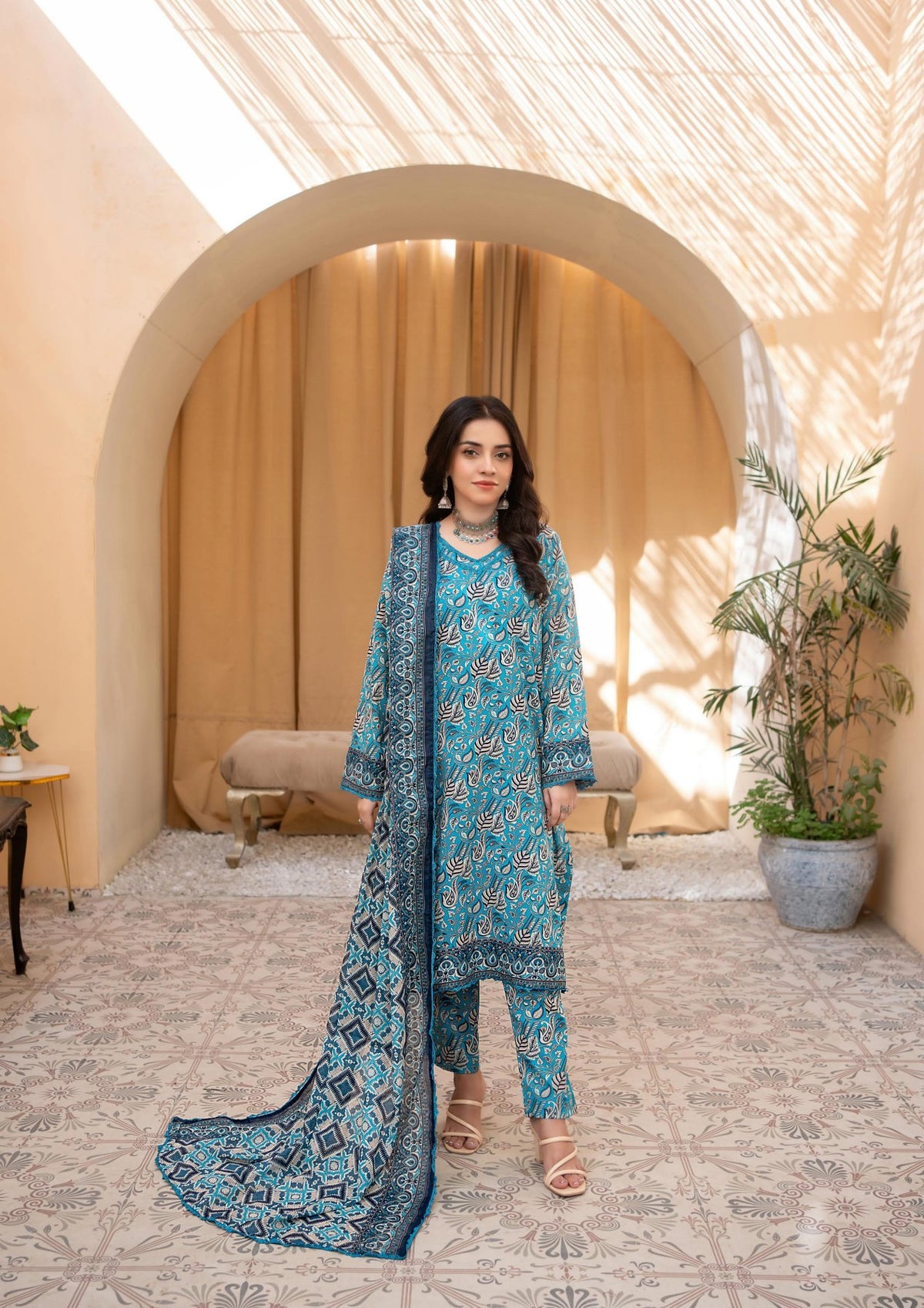 ZESH - Unstitched Same Print 3 Piece Lawn