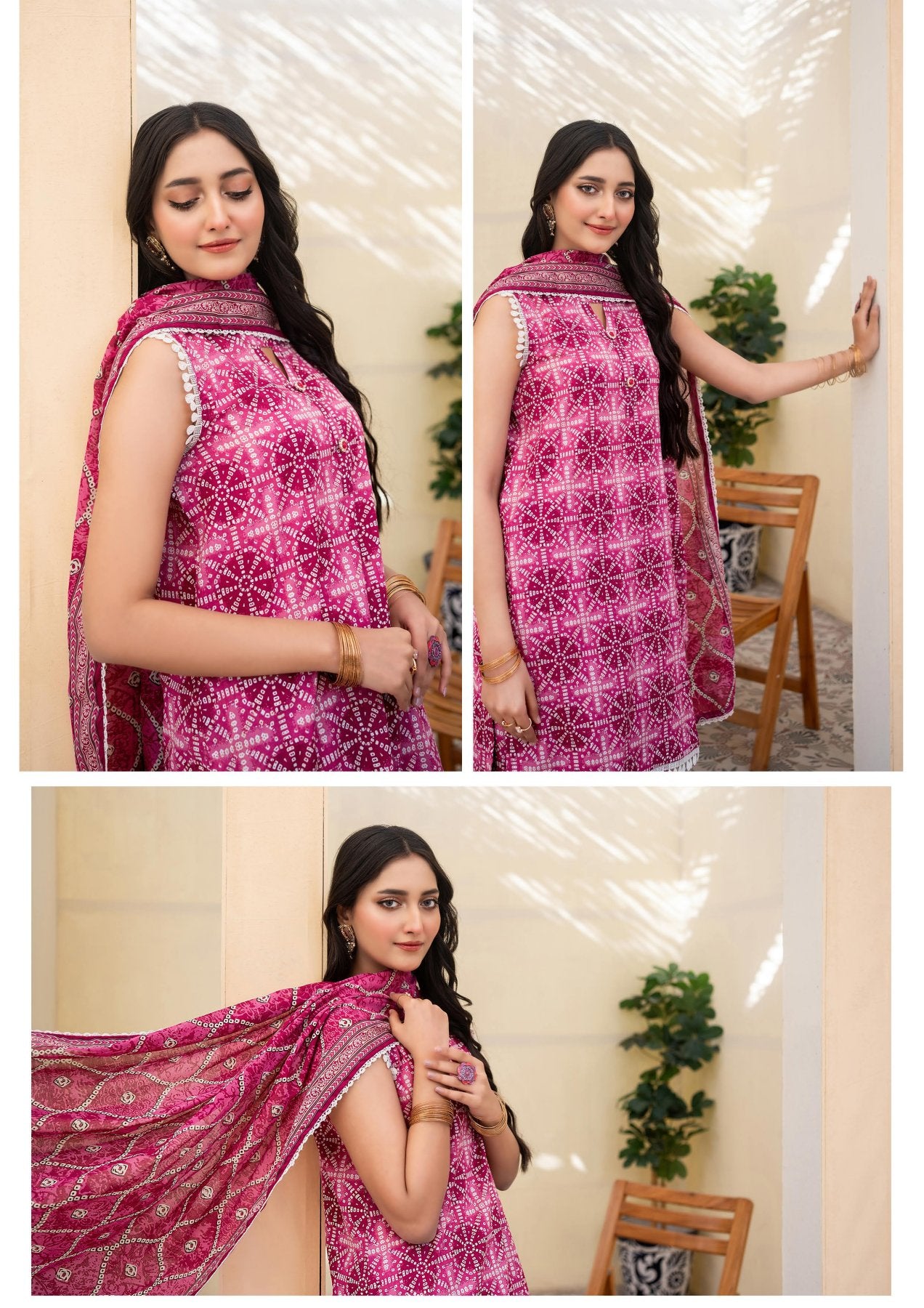 ZESH - Unstitched Same Print 3 Piece Lawn