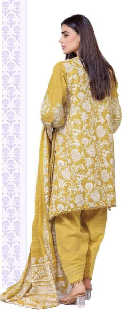 KHAADI-Unstitched 3-Piece printed Lawn Suit
