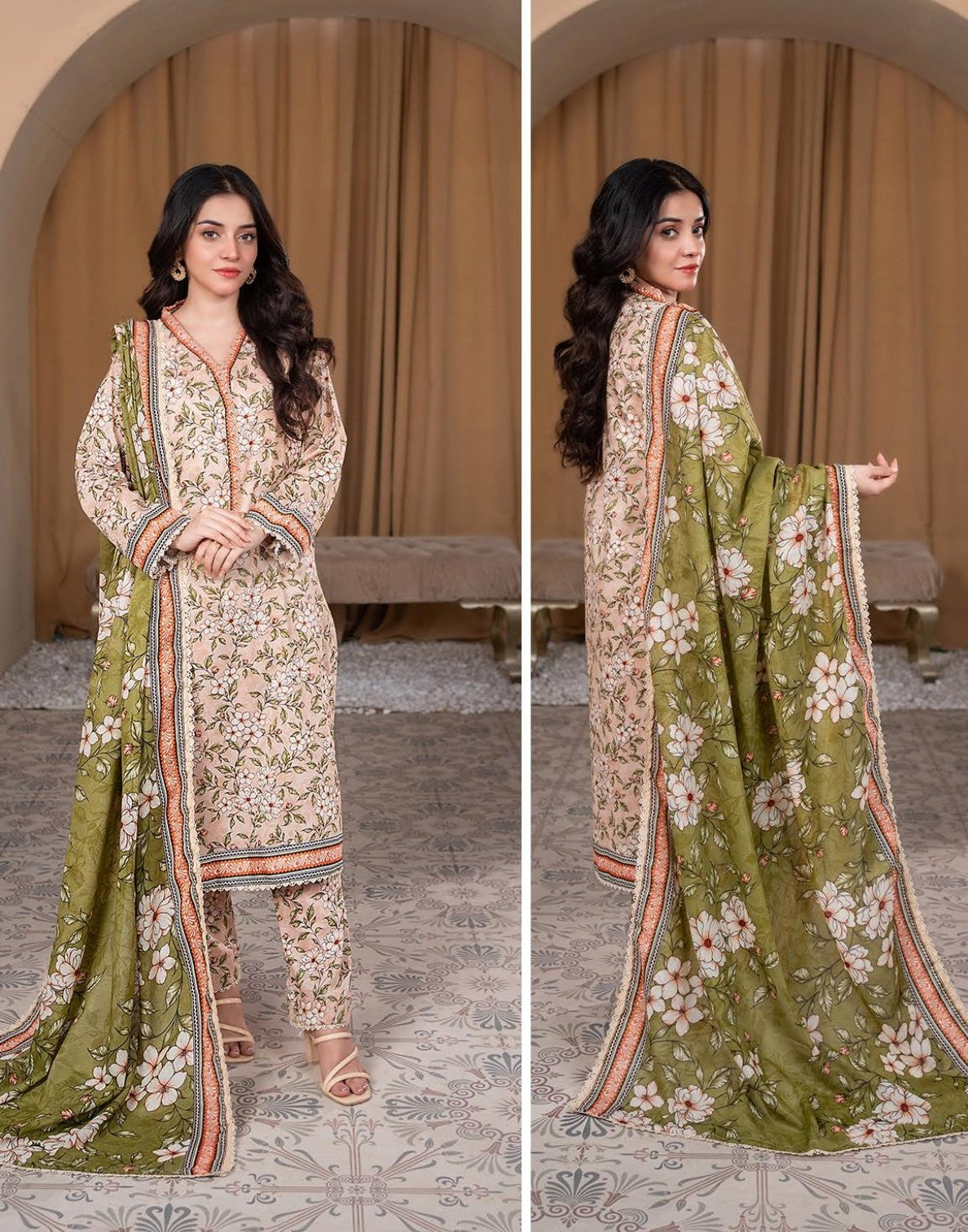 ZESH - Unstitched Same Print 3 Piece Lawn