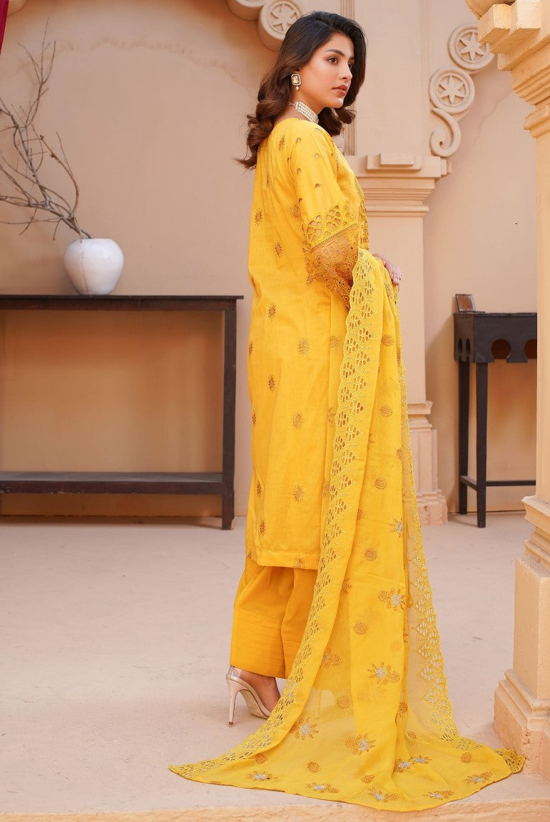 BAREEZA iZEL – Unstitched 3-Piece Embroidered Lawn Suit