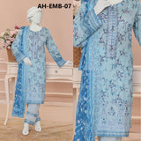 ALMEERAH - Unstitch Embroidery 3pc Lawn