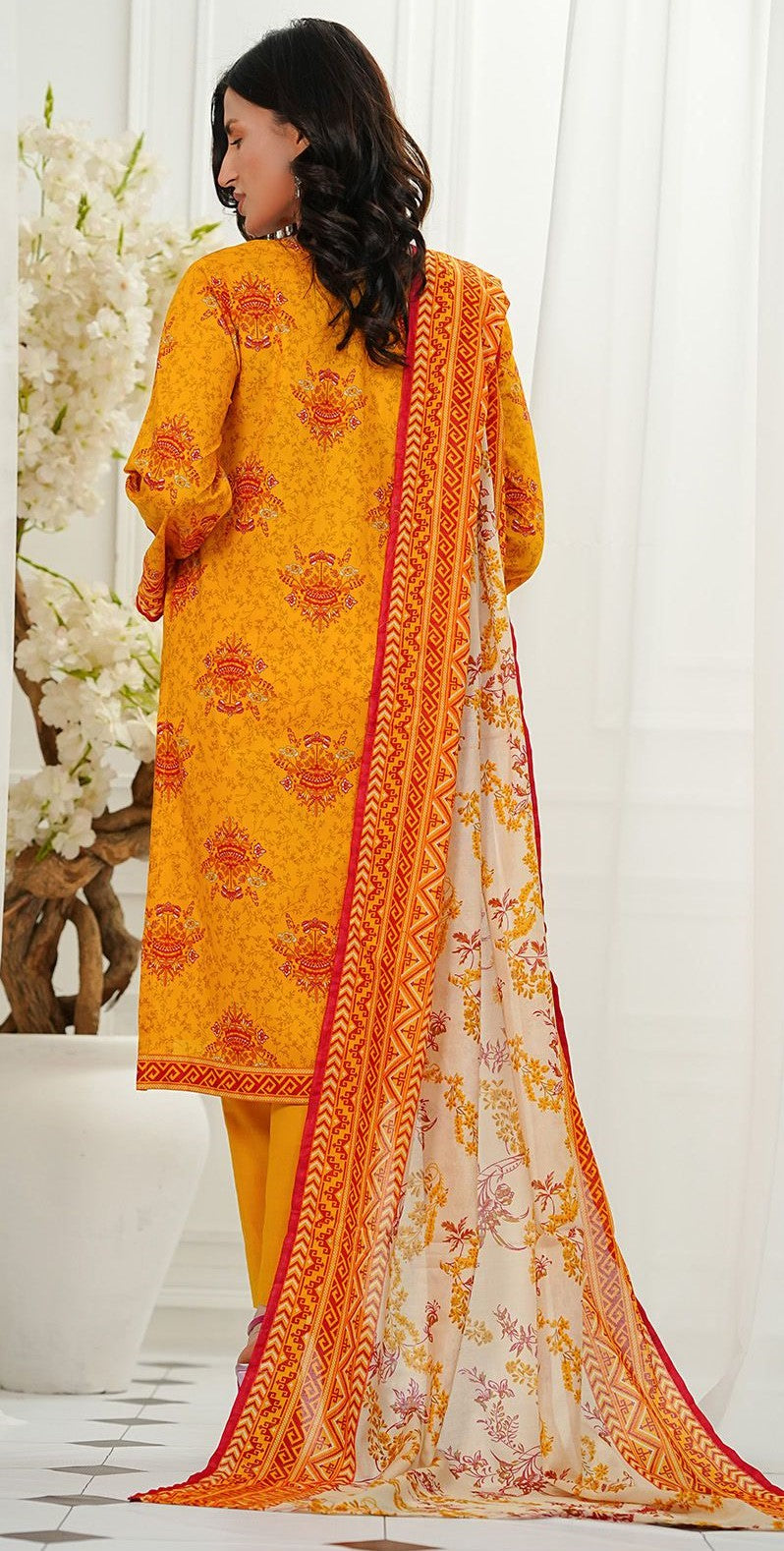 KAYSERIA – HUSN-3 Piece Unstitched Lawn Suit
