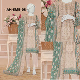 ALMEERAH - Unstitch Embroidery 3pc Lawn