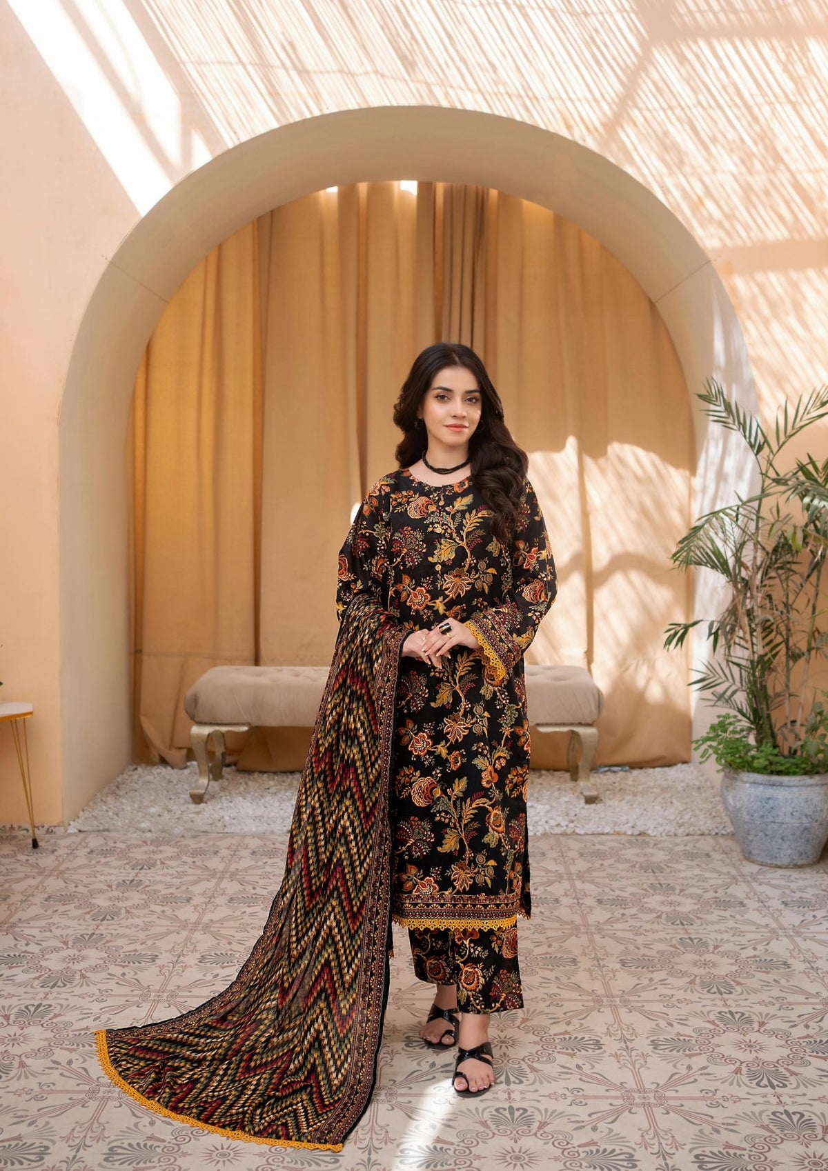 ZESH - Unstitched Same Print 3 Piece Lawn