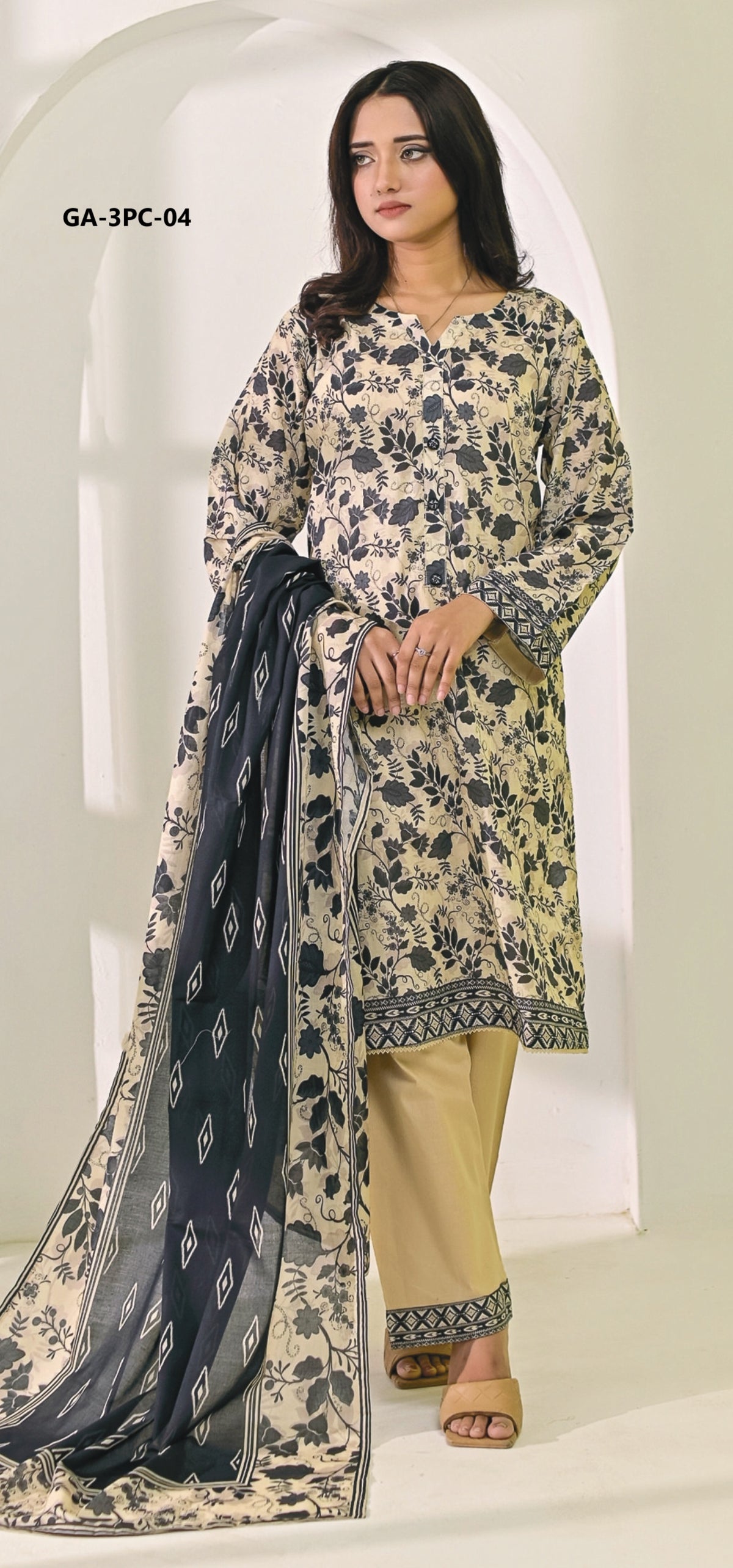 GULAHMED - Unstitch Printed 3pc Lawn