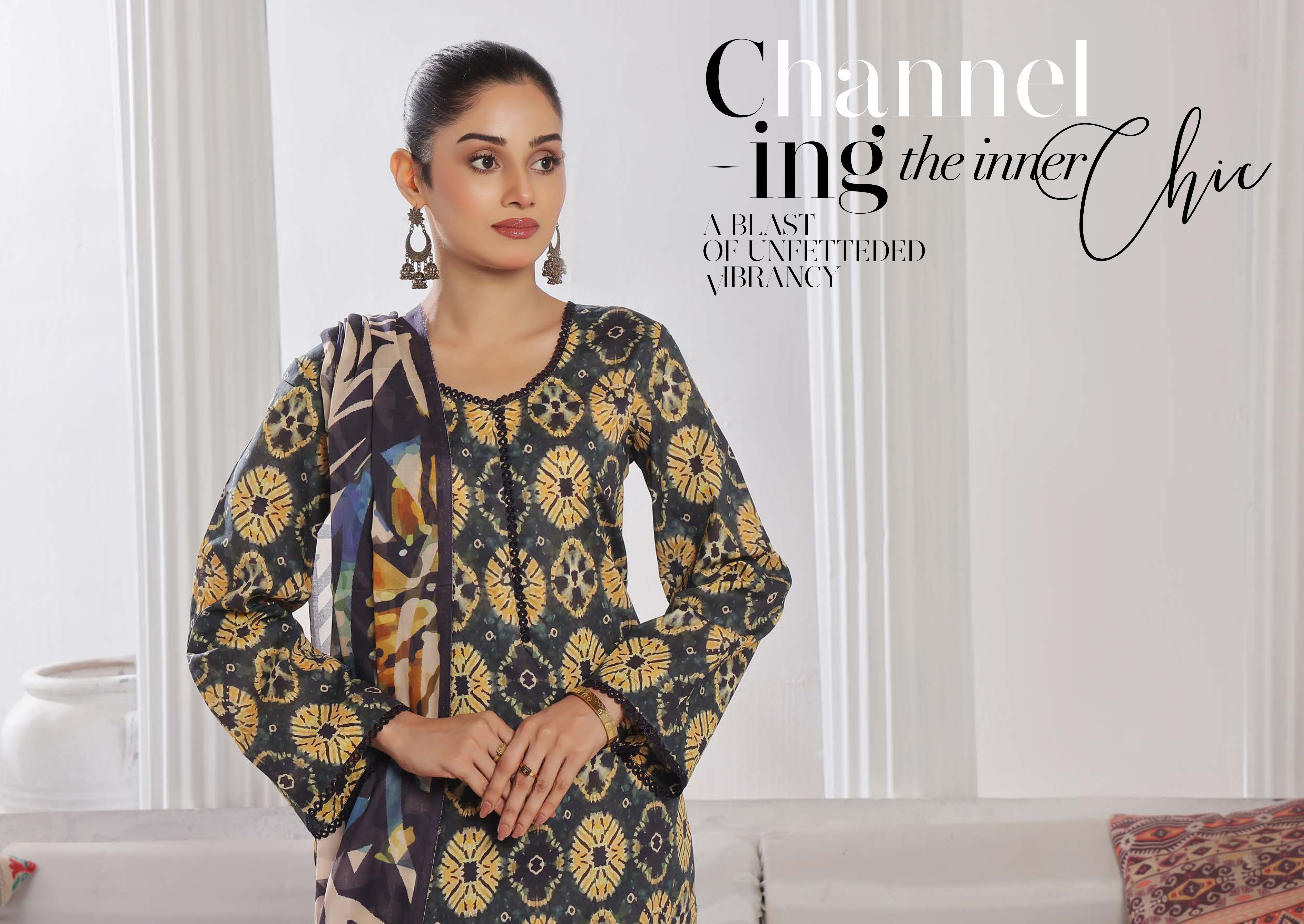 MJ INAAYA ALI - Unstitched Printed 3pc Lawn Chapter 1 signature series