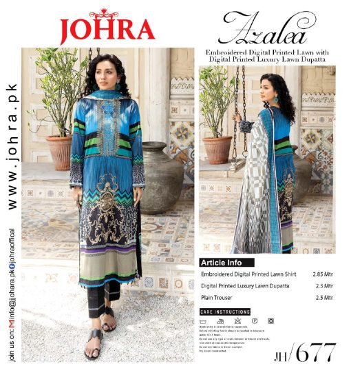 AZALEA BY JOHRA 3PC EMBROIDERY LAWN