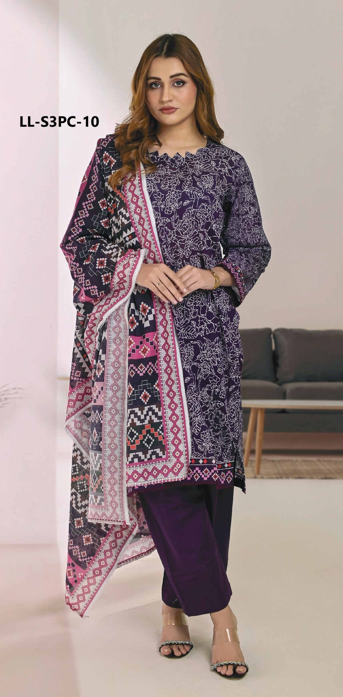 LIMELIGHT 3PC LAWN PRINTED SUIT