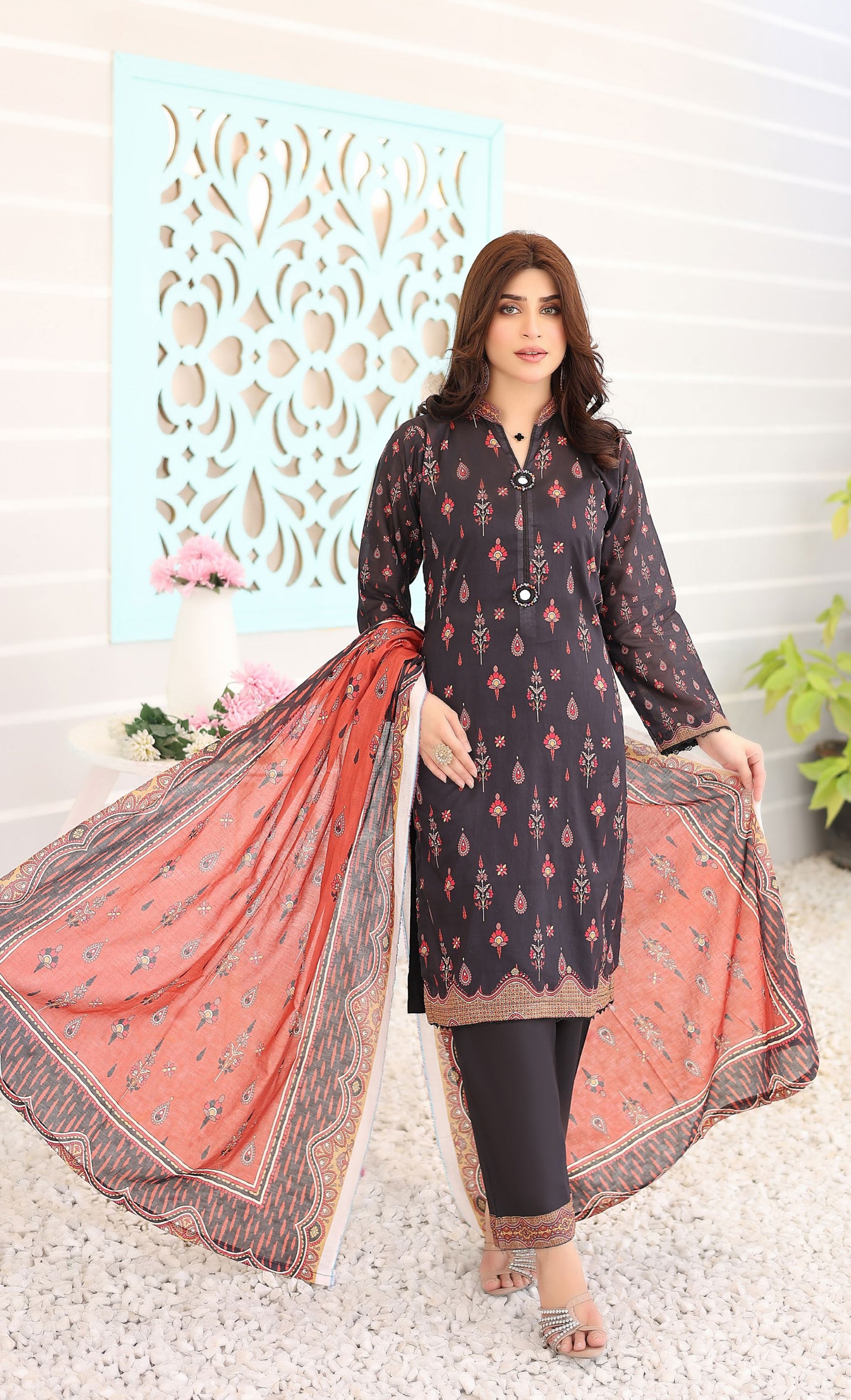 MISHAL BY LEEDS 3PC UNSTICHED CAMBRIC