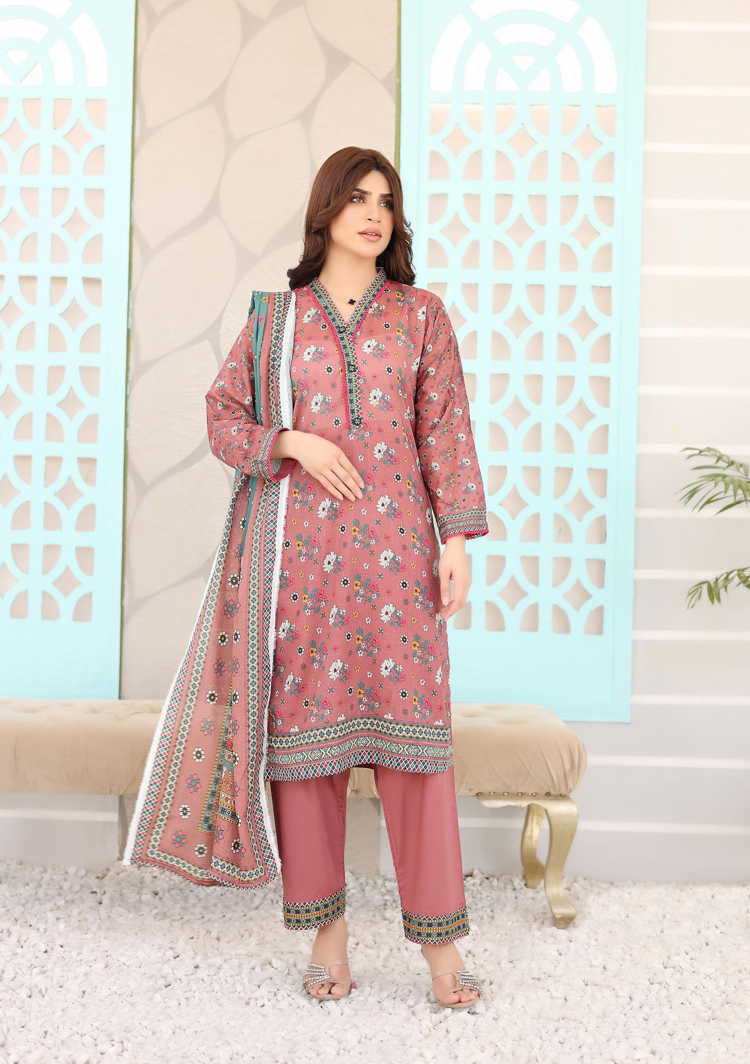 MISHAL BY LEEDS 3PC UNSTICHED CAMBRIC