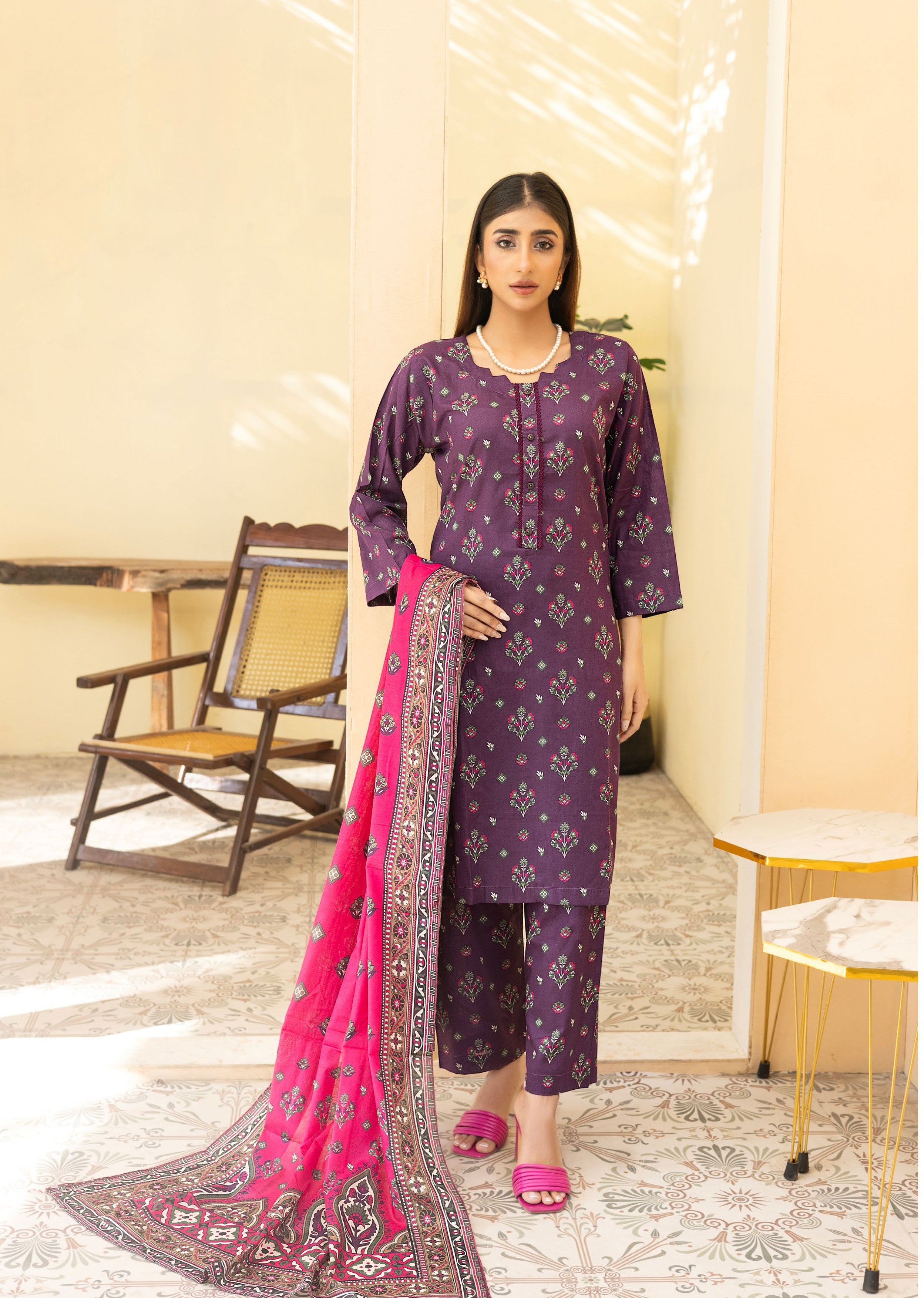 MUSKAN BY LEEDS THREE PIECE UNSTITCHED LAWN