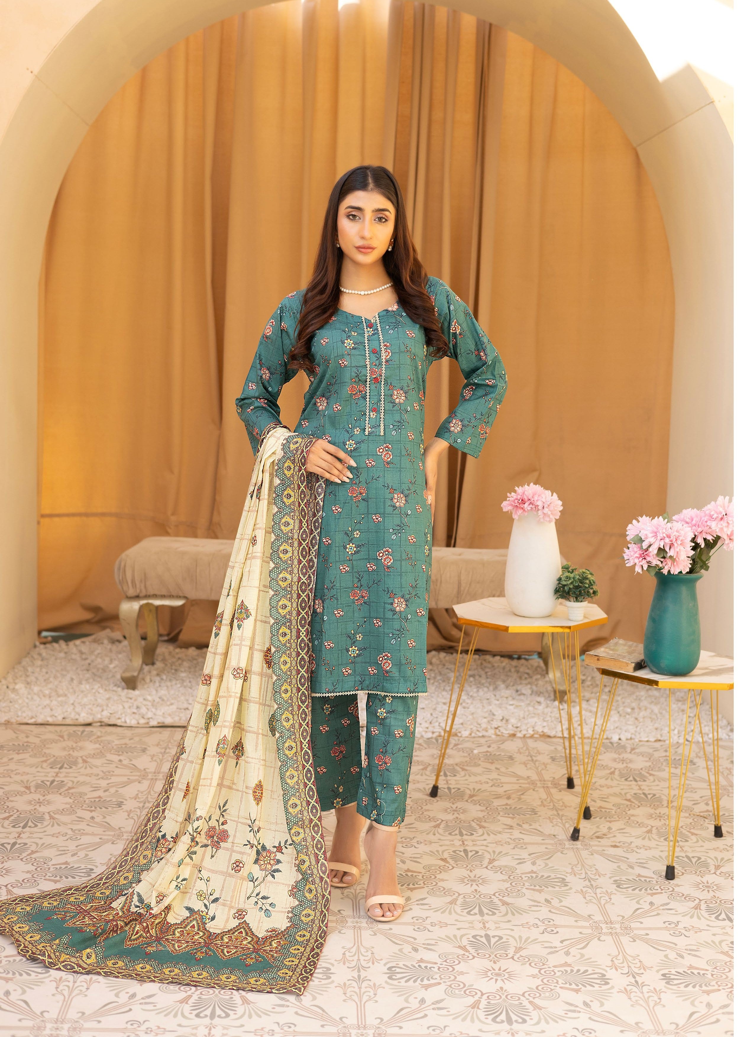 MUSKAN BY LEEDS THREE PIECE UNSTITCHED LAWN