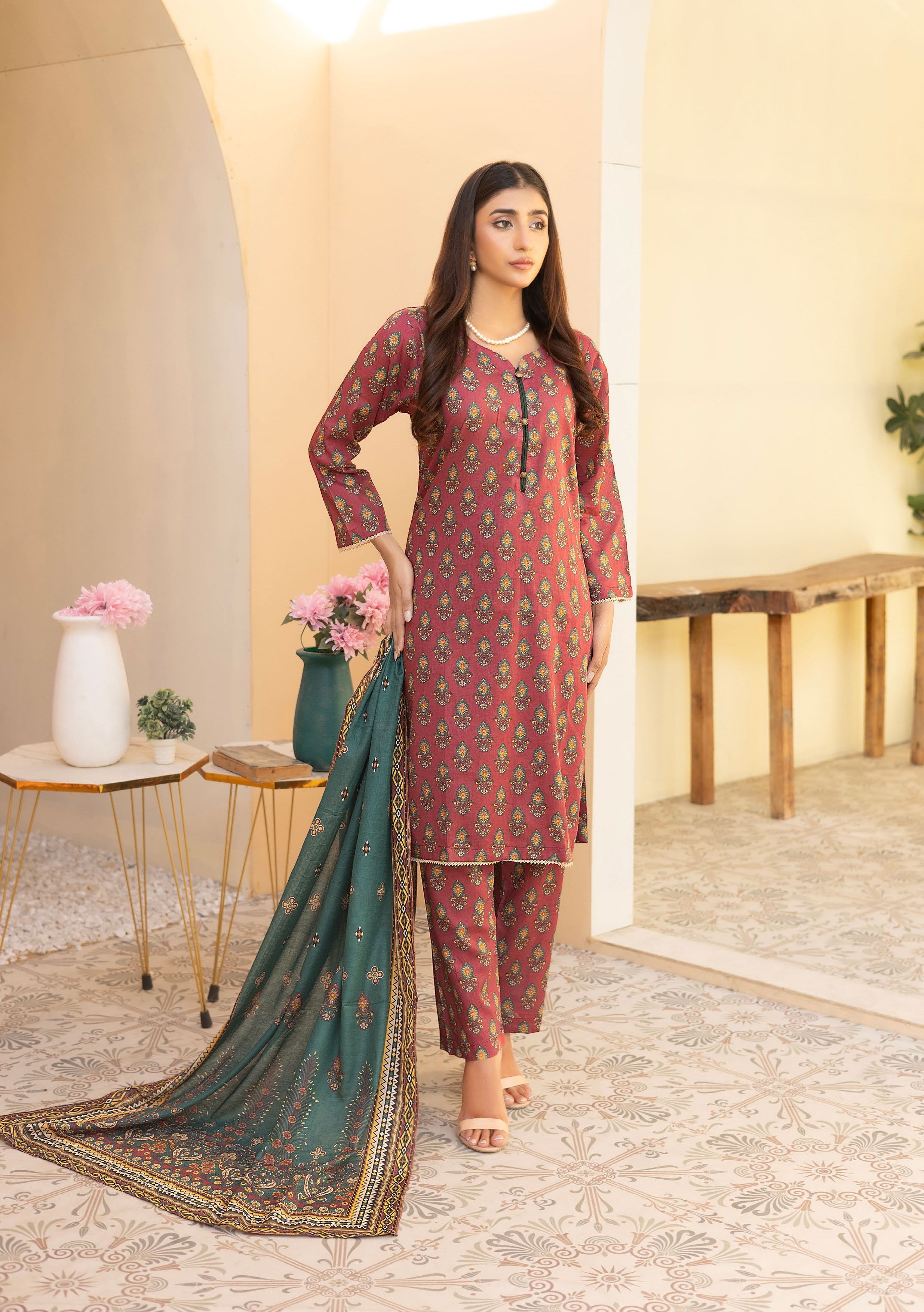 MUSKAN BY LEEDS THREE PIECE UNSTITCHED LAWN