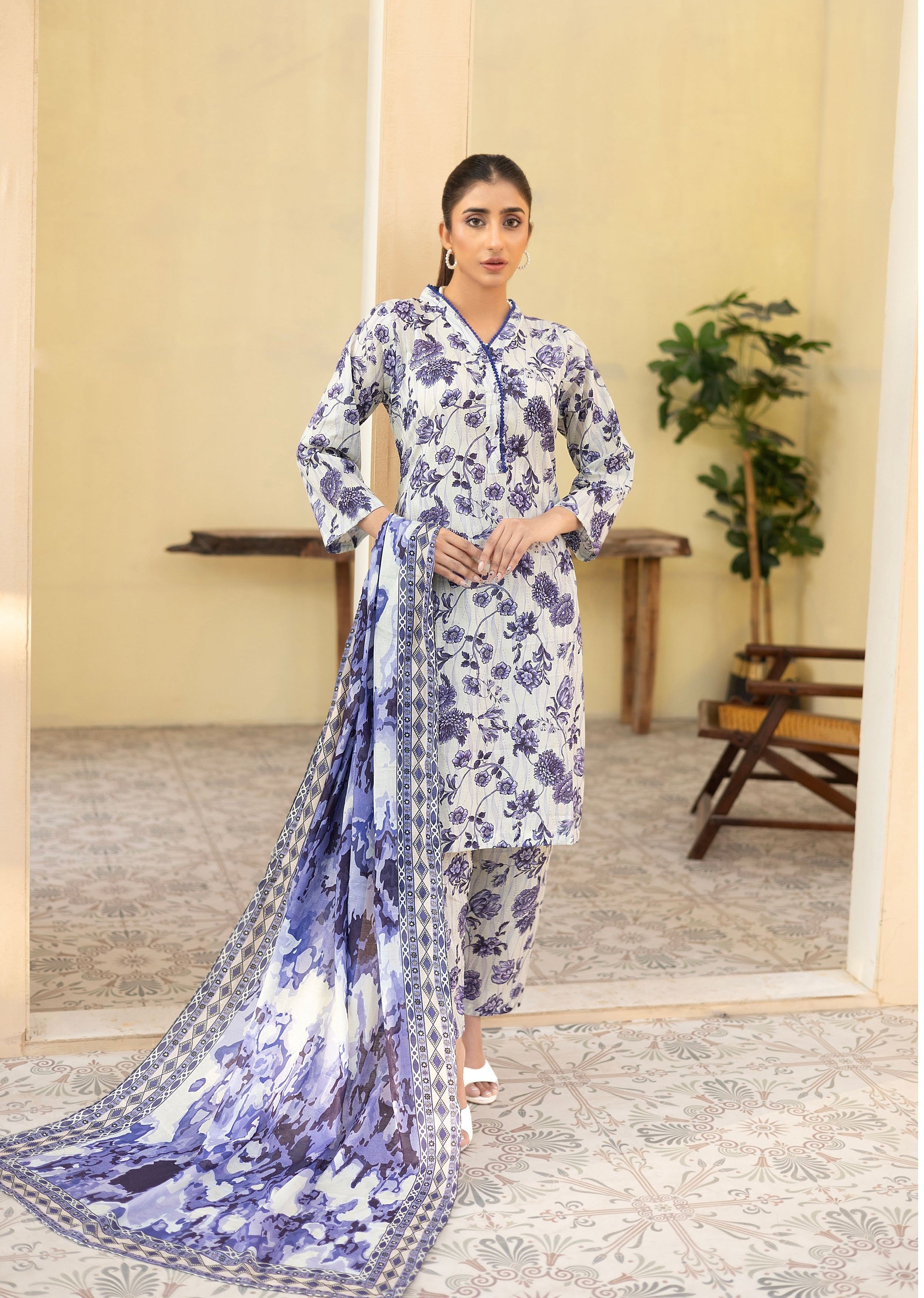 MUSKAN BY LEEDS THREE PIECE UNSTITCHED LAWN