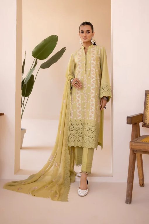 IZAR BY JOHRA 3PC LAWN EMBROIDERED & CHIKANKAR