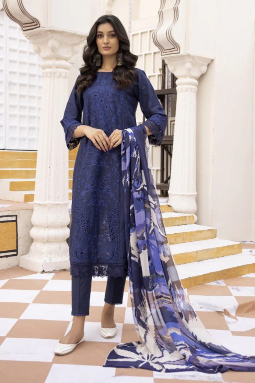 SEFA BY JOHRA 3PC LAWN CHIKANKARI