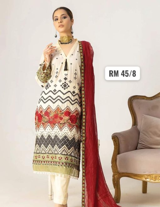 RIMAL BY USMAN KASHIF 3PC EMBROIDERY VOL-45