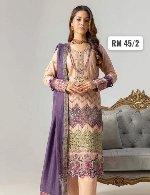 RIMAL BY USMAN KASHIF 3PC EMBROIDERY VOL-45