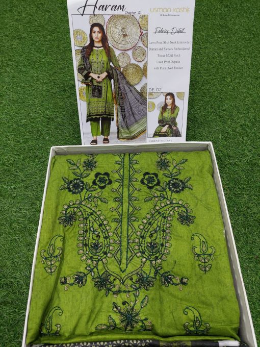 HARAM BY USMAN KASHIF 3PC EMBROIDERY VOL-12