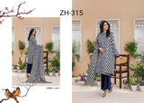 ZESH - Unstitched Printed 3pc Cambric Vol-2