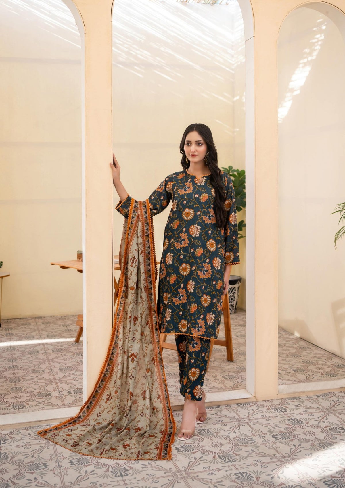 ZESH - Unstitched Same Print 3 Piece Lawn