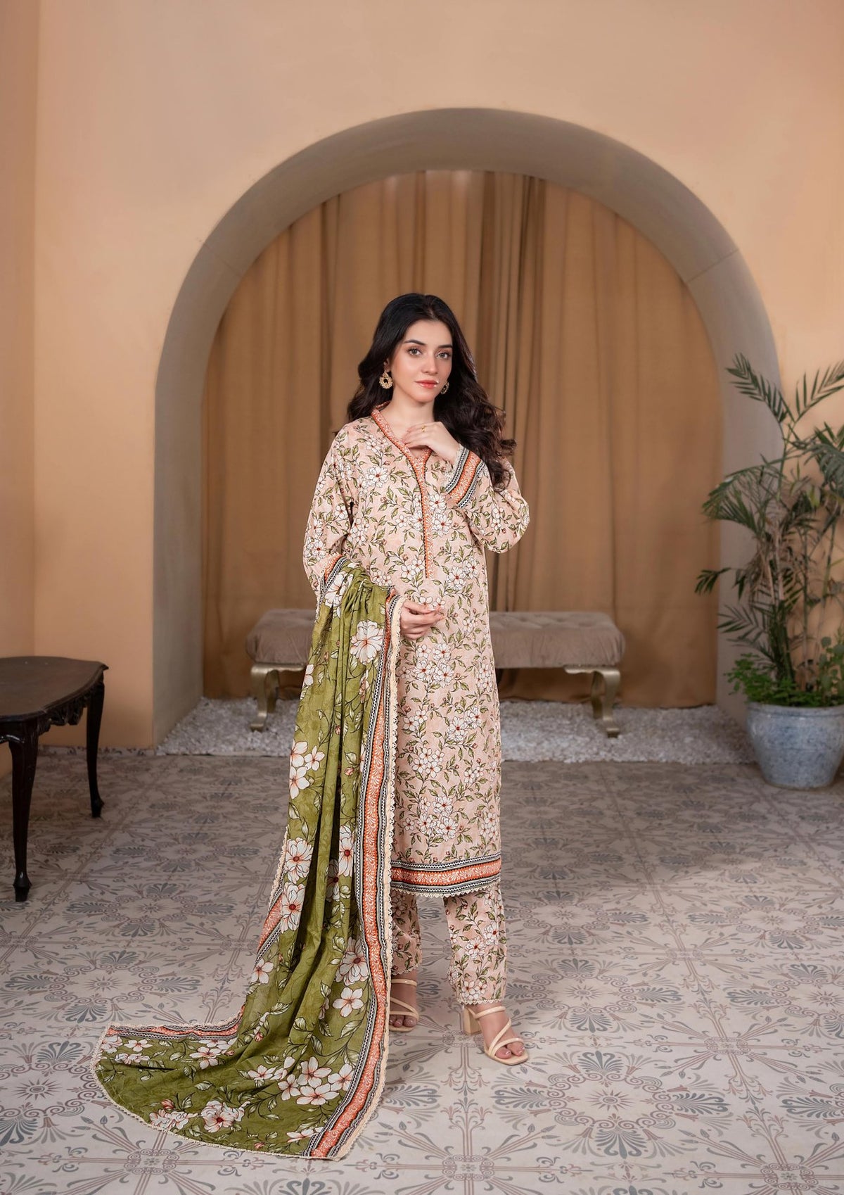 ZESH - Unstitched Same Print 3 Piece Lawn