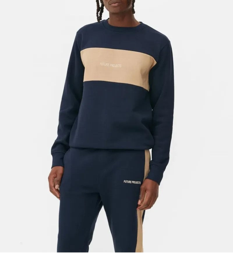 PRIMARK FUTURE PROJECTS Color Block Dark Blue – Men’s Tracksuit