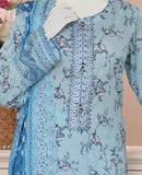 ALMEERAH - Unstitch Embroidery 3pc Lawn