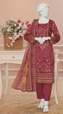 ALMEERAH - Unstitch Embroidery 3pc Lawn