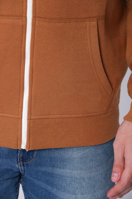 EL CHARRO LEATHER BADGE ZIPPER HOODIE